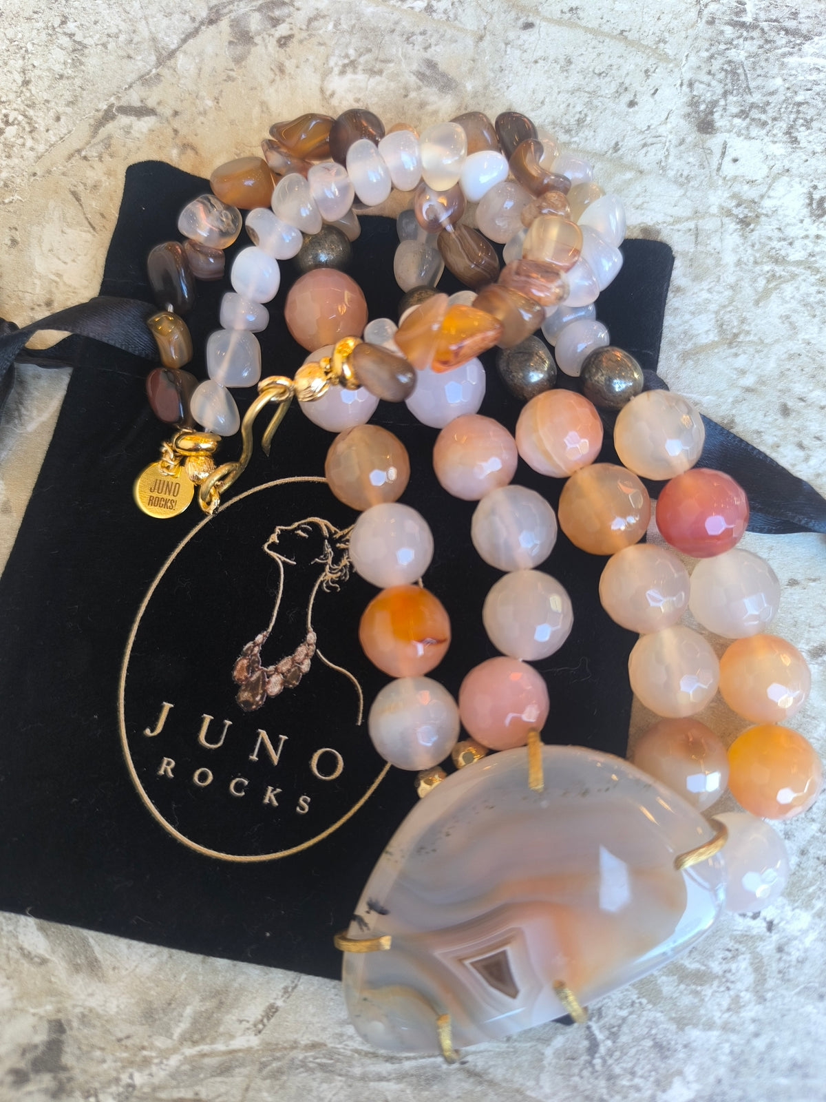"Juno@Sahara" Doğaltaş Kolye