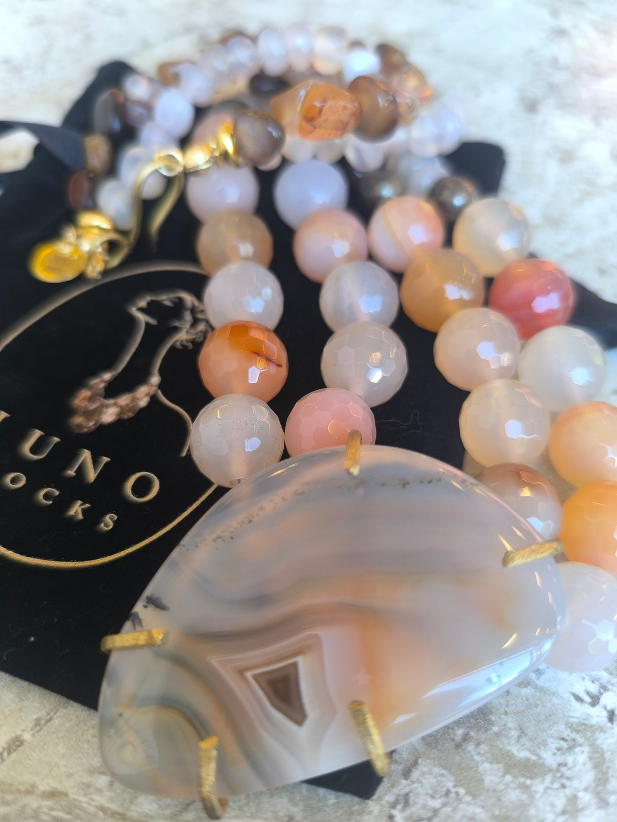 "Juno@Sahara" Doğaltaş Kolye